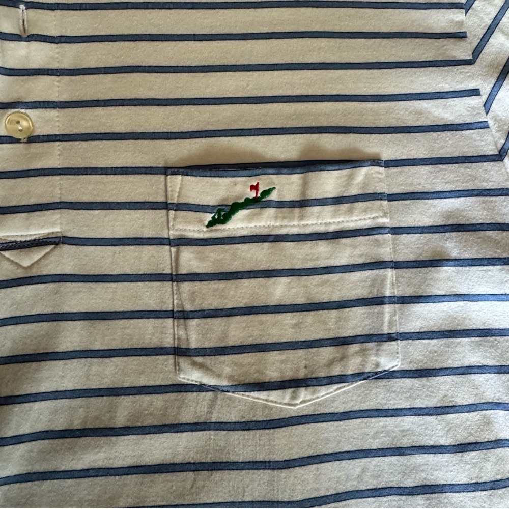Peter Miller Fishers Island Cotton Men's Striped Polo Shirt - Picture 5 of 6